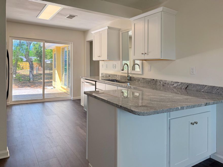 Newly renovated 5-bedroom single-story home in the well-established Garnier Beach neighborhood. Huge 24x30 master bedroom with walk-in closet. Or if desired, it could be used as a large family room. Beautiful open kitchen with granite countertops and lots of storage. Backyard deck leading to a large backyard with beautiful trees. Easy walk to neighborhood Garnier Beach Park. Centrally located in FWB close to shopping and both Eglin and Hurlburt AFBs. Tenants must be non-smoking and have great credit.