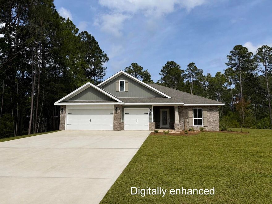 1.03 Acre NW HBTS Lot | 3-Car Garage | Split 4BR/3BA Plan
Built with 2x6 exterior construction, this home features 10' ceilings in the main living areas and a functional layout with family room, dining room, and breakfast café. The kitchen includes granite countertops, large island, stainless steel appliances, and a walk-in pantry. The primary suite offers a trey ceiling, zero-entry tile shower with dual shower heads, tile flooring, double vanity, separate soaking tub, and large walk-in closet. Laminate plank flooring in living areas and tile in wet areas, ceiling fans in all bedrooms and family room, plus a covered rear lanai. Irrigation system, lawn pump & well, sodded yard, and builder & structural warranty included.