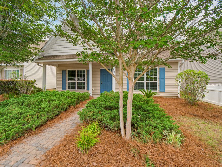 Welcome to Hammock Bay living! This beautifully maintained 3 bedroom, 2 bathroom home in Schooner Landing offers the perfect blend of comfort, style, and community amenities. Featuring an open-concept floorplan with vaulted ceilings, recessed lighting, vinyl plank flooring throughout the main living areas, and brand new carpet in the bedrooms, this home feels bright, spacious, and move-in ready. The kitchen offers rich cabinetry, stainless steel appliances, a center island, pantry, and overlooks the living and dining spaces -- ideal for entertaining.

The split-bedroom layout provides added privacy, while the spacious primary suite includes a large walk-in closet, dual vanities, soaking tub, and separate shower. Outside, enjoy charming curb appeal with mature landscaping, a welcoming front porch, and rear-entry garage design that gives Schooner Landing its unique neighborhood character.

Located in the highly sought-after Hammock Bay community, residents enjoy access to resort-style pools, lap pool, clubhouse, fitness center, tennis and pickleball courts, basketball courts, playgrounds, walking and biking trails, sports complex, movie theater, community events, and more. Conveniently located near the beaches of 30A, Eglin AFB, and all that Freeport and the Emerald Coast have to offer.