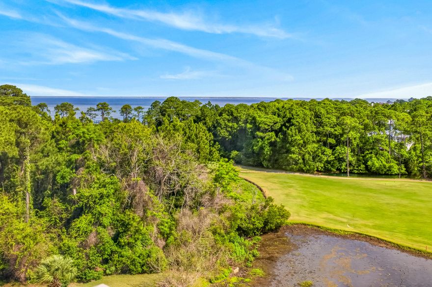 Enjoy stunning bay, golf course, and lake views from this 6th-floor studio in Elation at Sandestin Golf and Beach Resort. Thoughtfully updated with durable porcelain plank tile flooring throughout, this unit offers both style and easy maintenance. The space includes a fully equipped kitchenette plus an additional fridge/freezer combo--perfect for extended stays or added convenience for guests. Ideally located just steps from the Village of Baytowne Wharf, where you'll find year-round festivals, live music, dining, shopping, and family-friendly entertainment, this condo makes an excellent vacation rental or personal getaway. Elation residents enjoy access to the Solstice Club, the Grand Complex pool, hot tub and kiddie pool, and the Grand Sandestin fitness center. As an introduction to the Sandestin lifestyle, we invite our new owners to explore amenities that make Sandestin special. The listing brokerage and seller(s) are presenting the buyer(s) of this property with (2) 90-minute rounds of Tennis court time, a golf foursome at one of our three championship courses, and a round of golf for up to four (4) players at the unrivaled Burnt Pine Golf Club.
Sandestin Golf and Beach Resort features more than seven miles of beaches and pristine bay front, four championship golf courses, 15 world-class tennis courts, a 226-slip marina, a fitness center, spa and celebrity chef dining. Shop, dine and play at the charming pedestrian village, The Village of Baytowne Wharf and more. Inside the gates of the resort, residents enjoy a balanced lifestyle of high-class living, spanning the 2,400 acres from the beach to the bay. Everything within the gates of the resort is accessible by golf cart or bicycle. The entire resort is interconnected by miles of pedestrian, bike and golf cart paths that weave through groves of live oaks, meandering past natural lagoons, fountains, man-made lakes, and meticulously landscaped fairways.