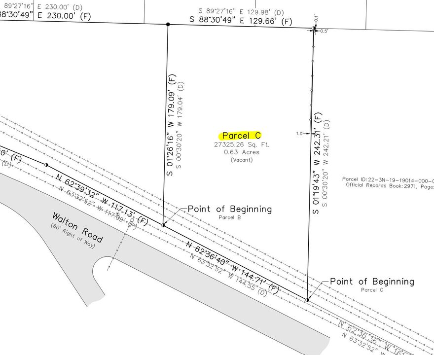 Prime Parcels B (Potential for 2 Home sites total) -  Zoned R-1 Single-Family Residential - 
Parcel C (.63 acres)

Seize this exceptional opportunity to own is .63 acres of prime land on Walton Road, conveniently located less than a mile from Walton High School in the charming town of DeFuniak Springs, FL. This residential zoned (R-1) parcels have public water and sewer available at road (tap fee due), making it a ready-to-build site for your dream home.

Located in Flood Zone X with no wetlands, as per Walton County GIS maps, this property offers peace of mind and ease of development in a serene yet highly accessible location--just minutes from shopping, dining, medical facilities, and schools, and less than Less than 50 minutes to the beaches of 30A. Why You'll Love This Location:
DeFuniak Springs Highlights:

Lake DeFuniak - One of only two nearly perfect circular spring-fed lakes in the world (40 acres), with a scenic walking trail, dock, and seasonal public swimming and fishing.
Historic Downtown District - Less than one mile away, featuring the famous Chautauqua Building, charming shops, and community events.
Annual Christmas Lights Festival - Showcasing over 10 million lights around the Lake Yard, attracting visitors from across the region.

Outdoor & Recreation:

King's Lake - A well-stocked 580-acre reservoir just 6.3 miles north, perfect for fishing enthusiasts (record bass catch: 17.25 lbs!).
Gulf of Mexico's White Sand Beaches - Access pristine beaches within 35 minutes to an hour, including Henderson Beach, Miramar Beach, Santa Rosa Beach, and more.
Crab Island in Destin - A world-famous boating destination on the Emerald Coast.
Emerald Coast Zoo & Chautauqua Winery - Local attractions perfect for family outings.

Endless Outdoor Adventures:

Multiple hiking trails including Florida Trail (Eglin & Nokuse), Lakewood Park, and Lafayette Creek.
Natural Springs & Parks - Explore Vortex Springs, Ponce De Leon Springs, Morrison Springs, and Florida Caverns in Marianna.

Key Features:

*.63 acres - Zoned R-1 for single-family residential
* Water & sewer installed (tap fee due)
*Flood Zone X - No wetlands (per Walton County GIS maps)
* Minutes to downtown DeFuniak Springs & shopping
*Less than 50 minutes to the beaches of 30A
*Close to fishing, boating, hiking, and natural springs

This rare homesite blends convenience, nature, and lifestyle in one of Florida's most charming communities. Don't miss your chance to own a piece of DeFuniak Springs - schedule a visit today!

Buyers are responsible for verifying all property details and dimensions. Information is believed to be accurate but is not guaranteed.