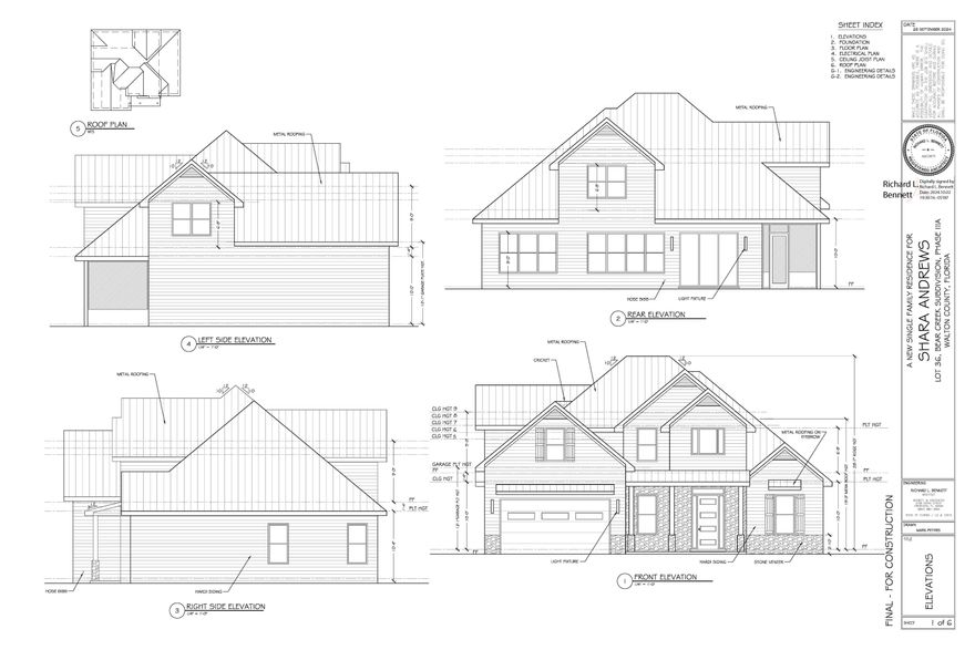 New construction in Bear Creek by Andrews Properties, distinguished by high quality construction, durable premium materials, and upgraded finishes. This 4-bedroom, 3.5-bath two-story home includes an office, 2-car garage, open living/kitchen/dining layout, upstairs TV/flex space, wood cabinetry, quartz countertops, wet bar, butler's pantry, multiple walk-in closets with wood shelving, and all appliances included. Construction and exterior upgrades include a 26-gauge metal roof, Hardie siding, paver driveway and walkways, covered front porch, screened rear porch, and pre-plumbed lines for future natural gas service. A strong option for buyers comparing build quality, materials, and long-term value in Bear Creek. Amenities include resort-style pool, fitness center, tennis, and pickleball.
