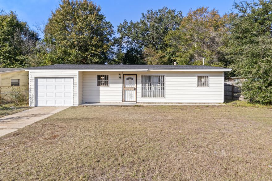 Move-In Ready West Pensacola Ranch--Listed Below Value with Immediate Equity!

Recently appraised and listed below value, this single-story ranch sits on a spacious 0.22-acre lot in the established Wildwood neighborhood, giving buyers instant equity. Perfect for first-time buyers, investors, or anyone seeking affordable, convenient living just minutes from downtown Pensacola, NAS Pensacola, and Pensacola Beach.

Inside, enjoy a bright, open layout with three bedrooms, one full bath, and easy, one-level living. The home's classic ranch design provides functional flow and low-maintenance charm, while natural light highlights every room.

Step outside to a generous backyard, featuring a 20×22 detached workshop, ideal for hobbies, storage, or a home office. Mature landscaping adds privacy and and curb appeal, and the lot offers room to play, garden, or expand.

Additional perks include:

- 1-year American Home Shield home warranty included

- No HOA restrictions--freedom to make it your own

- Convenient access to schools, shopping, and commuting corridors

This home offers space, potential, and value in West Pensacola-don't wait to schedule your showing!

All information provided herein is deemed reliable; buyer to verify all details independently.