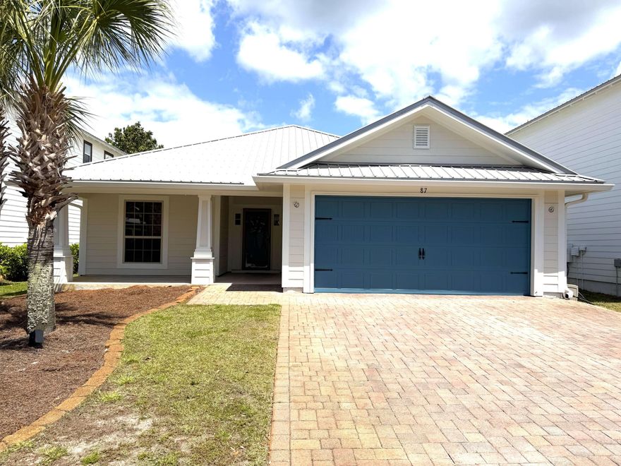 Finally! An appropriately priced 1 story 4 bedroom home in the beautiful, serene community of Eagle Bay! This well maintained home has everything you're looking for at this price point - open floorplan, fresh exterior paint, front & back porches, back deck, fenced yard, solid Hardie board and metal roof construction, walking distance to the bay with 2 separate boat launches, restaurant with pool located onsite, and so much more. Other features of the home include oversized kitchen and breakfast area, 4 bedrooms spread out to maximize privacy, plantation shutters throughout, fabric shield window & door hurricane protection, two car garage with an extended brick paver driveway that can accommodate two large SUV,s or four smaller cars. This home, at this price in the conveniently located community of Eagle Bay makes this an easy choice. Don't miss out on this one. Schedule your showing today!