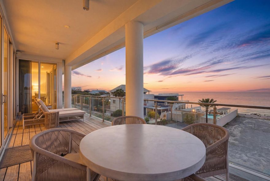 Welcome to an extraordinary Gulf-view residence ideally located along Scenic 30A in the heart of Seagrove Beach, just moments from Seaside. Offering over 3,200 square feet of beautifully designed living space, this exceptional condominium combines luxury, privacy, and one of the most coveted locations on the Emerald Coast. Thoughtfully designed for both comfort and entertaining, the residence features three spacious bedrooms, three-and-a-half bathrooms, and a dedicated office, creating the ideal retreat for owners and guests alike. The open-concept living space is filled with natural light and flows seamlessly to an expansive private balcony where breathtaking Gulf views provide the perfect backdrop for relaxing or entertaining. The well-appointed kitchen and living areas are complemented by elegant coastal finishes and generous gathering spaces, while two luxurious king suites and a guest bedroom with two queen beds offer comfortable accommodations. The additional office provides flexibility for remote work or additional living space. Owners and guests enjoy the rare privilege of private deeded beach access, allowing effortless access to the sugar-white sand and emerald waters of the Gulf of Mexico. Additional amenities include a Gulf-front pool with spa, sun shelf and lounge seating, covered parking, elevator access, and the convenience of dining at the renowned Surfing Deer, located within the building. Perfectly positioned along Scenic 30A, the residence is just a short stroll to the vibrant shops, restaurants, and events of Seaside, making it one of the most desirable and walkable locations along the coast. With spectacular Gulf views, private beach access, and an unmatched location, this exceptional residence represents a rare opportunity to own a premier property along 30A.