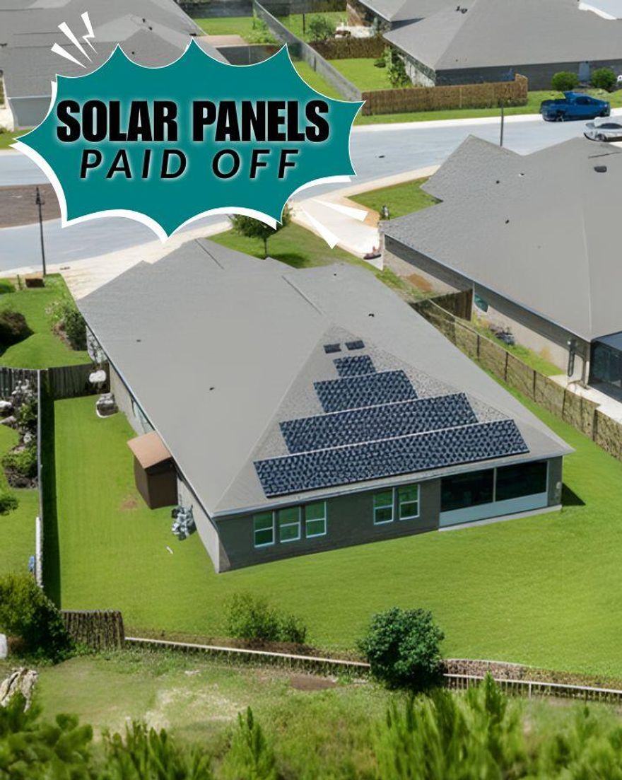 Welcome Home! Step inside and imagine your new home layout- deep cleaned and polished. It's ready for you to move-in and take advantage of the amazing upgrades, including Solar Panels which are COMPLETELY PAID OFF! They are already soaking up those rays that pay and any buyer can benefit from this solar home system. With most of the warranty life intact, rest assured the system will continue to work for years to come. (More info in MLS Documents.)
Combine solar power with the smart-tech of the Nest Thermostat and really enhance coziness from near or far.
4 bed, 3.5 bath with a 3 car garage which begs for guests has accommodating space both inside and out. 
Thoughtful enhancements to the original design include tile in the dining-kitchen-cafe, tiled back patio, screened-in back patio, & (continued) Thoughtful enhancements to the original design include tile in the dining-kitchen-cafe, tiled back patio, screened-in back patio, as well as a recent paint touch-up throughout the home and a deep clean. 
Natural light floats into the kitchen and cafe areas as well as each bedroom and the open floor plans allow for larger furniture and/or individual room layouts. 
~ A Flooring Credit of $5,000 from the Seller will be offered to a Buyer with acceptable offer upon a successful closing. ~
The screened in patio begs you to come out and relax- enjoy the sounds of nature into eternity via the natural preserve which has been purchased by the community, and has no future plans of construction. The preserve is separated by an easement that's used for maintenance, and owners as needed (for perhaps installing a pool!). The owner put in an additional 500 SqFt of fencing to enclose the yard, so it's now pet friendly too!
A water treatment system for the sprinklers is installed. No "rust" on the house or driveway! Plus, the plants grow much healthier. 
Green thumbs or cactus collectors can rest easy knowing the beautiful fruit trees and garden that currently thrives, does come with a support shed. Included is a year-round seasonal feeding & care chart to maintain the current plants, as well as the special "foods" that these plants crave. (Blackberries, Grapefruit, Lemons, Rosemary, Fig & Olive trees, plus a gardening box!)

Peach Creek is made up of beautifully secluded, natural settings off of Hwy 98, with easy access to Scenic Hwy 30A and Gulf Coast beaches.
Plus access to the Waterway! There's a nearby public boat launch at Point Washington Landing to explore and enjoy the Choctawhatchee Bay and some of Florida's most serene landscapes.
Peach Creek is close to Windswept Dunes Golf Club, health facilities, colleges, and 30A's attractions, shopping, and dining for families or a more romantic night out on the town.