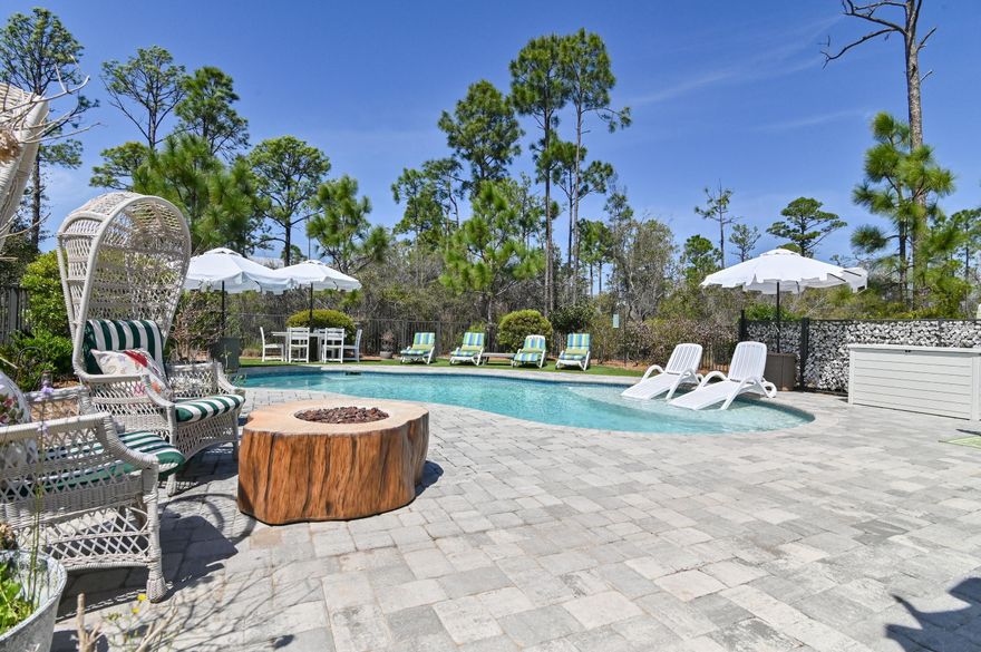 Located in NatureWalk at Seagrove along Scenic Hwy 30A, this 5-bedroom home with an additional flex space and second floor living lounge sits on one of the largest homesites in the community and backs to a private wooded preserve. The home features a private heated saltwater pool, along with an expansive pool terrace and screened porch, offering ideal space for year-round relaxation and entertaining.
Just minutes from the beaches of 30A, Seaside, and local dining and shopping, this home offers the perfect setting for a primary residence, second home, or vacation retreat.