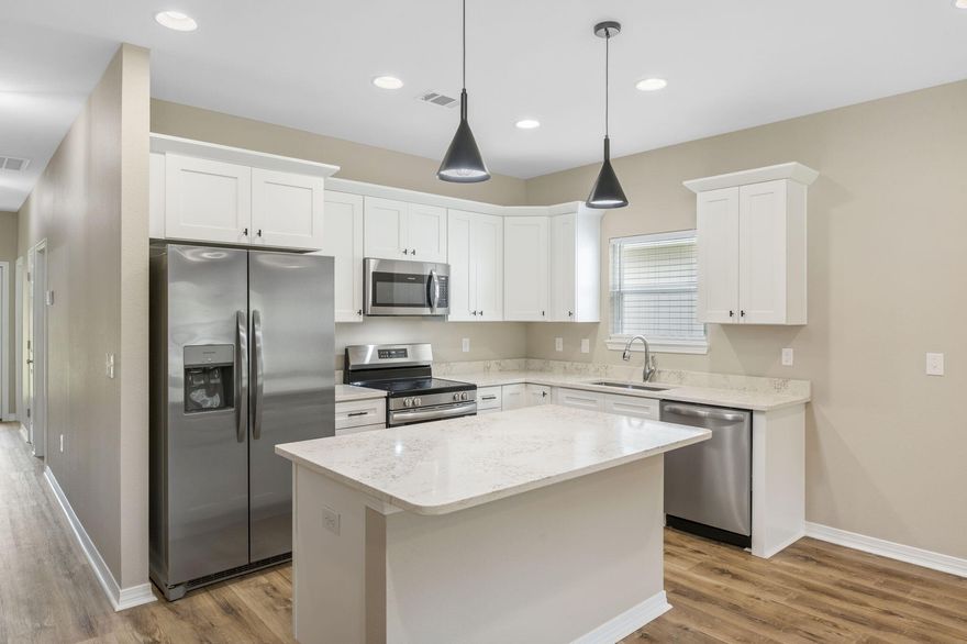 New construction home in Crestview, FL by 4th-generation Clary Custom Builders! This 3BR/2BA open-concept design features a spacious living area, granite countertops, large kitchen island, oversized walk-in pantry, and durable LVP flooring. The private primary suite offers a double vanity and generous walk-in closet. Two additional bedrooms share a full bath. Includes utility/mud room, covered front & back porches, spacious garage, and low-maintenance board & batten vinyl siding. Lower county taxes & LOW insurance cost benefit YOU! Seller offering $10,000 toward closing costs with approved lender & title. Fence and blinds INCLUDED!