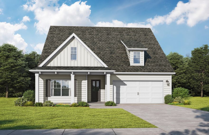 Experience The Logan, a floor plan designed for effortless living. Enter a grand foyer with trey ceilings and shadow box trim, leading to a spacious, open-concept social hub. The chef-inspired kitchen features a quartz island, perfect for hosting, while the adjacent patio invites outdoor dining. 
A quiet study sits nearby, ideal for a home office. Retreat to the secluded primary suite, boasting a spa-like bath with a separate tub, shower, and a walk-in closet with direct laundry room access. Two additional main-level bedrooms also feature trey ceilings. Upstairs, find a versatile loft/media room and a private guest suite with an ensuite. Includes a 2-car garage. Visuals feature a similar home for inspiration. Pricing is the base starting point; final price based on features selected. Welcome to your brand-new home in the highly desirable Owl's Head community of Freeport. You'll fall in love with this Craftsman-style residence and the lifestyle that comes with it. Relax at the resort-style pool overlooking a serene, spring-fed lake--a premier gathering spot that offers a tranquil backdrop for residents to unwind.