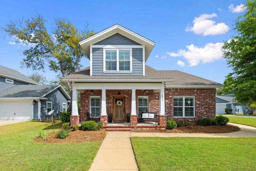 Beautiful home on a corner lot located in the highly sought-after Niceville subdivision of Deer Moss Creek. This 3-bedroom, 2-bath brick home with bonus space offers over 2,200 square feet of living space with a charming back yard.

Bright and inviting, this home features three bedrooms plus a versatile bonus room that can be used as an office, additional bedroom, or flex space. The open-concept floor plan seamlessly connects the living room, dining area, and kitchen for easy entertaining ability. Tile flooring runs throughout all main living and wet areas and the home is complete with elegant plantation shutters over large windows.

The stunning kitchen boasts plenty of cabinetry, quartz countertops, stainless steel appliances, a gas stove, and a center island. The spacious primary suite leads to a beautifully designed bathroom with a double vanity, large walk-in shower, soaking tub, and generous closet space.

Step outside to enjoy a private, fenced backyard featuring a built-in hot tub and a charming fire pit, ideal for relaxing or hosting guests. The sellers have also added a beautiful brick-paver walkway leading to the front entrance.

Centrally located, Deer Moss Creek is a 15 minute commute into Destin to enjoy Florida's highly rated beaches, as well as, a 15 minute commute to Duke Field and Eglin Air Force Base. The community maintains a clubhouse, pool, playground, and basketball courts and showcases walking trails throughout.