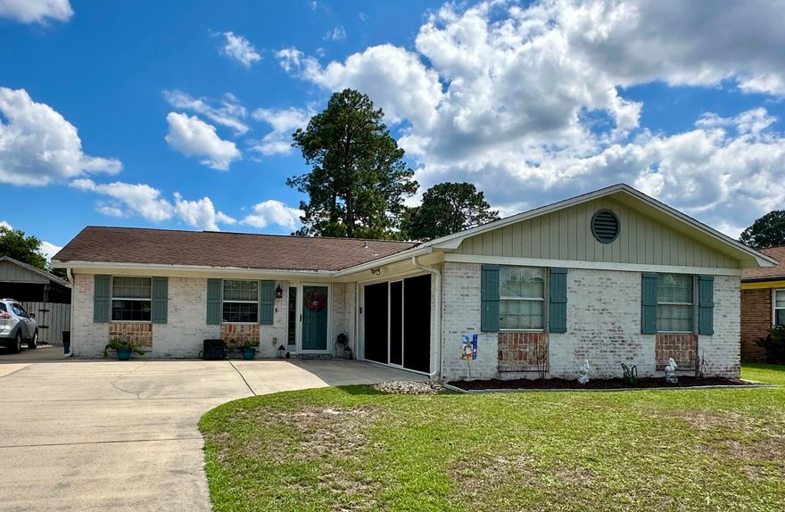 Beautiful home in the heart of Niceville close to shopping, restaurants, entertainment and Eglin Air Force Base. Tastefully renovated with granite countertops in the kitchen, wood-look vinyl flooring and tile in the entryway and bathrooms. Owners have recently installed a new dishwasher, water heater, gutters, and a Nest thermostat that helps maintain this economic house. With a pantry and two Lazy Susans, the kitchen provides plenty of storage. Walk outside to your own private oasis featuring a pole barn for parties or just to hang out and watch your favorite games. The garage comes equipped with a new pulldown screen to provide more gathering space. Have an RV? This home is perfect for you! Extra long driveway and a 30 amp plug on side of house for your convenience and no HOA. Come see it today!