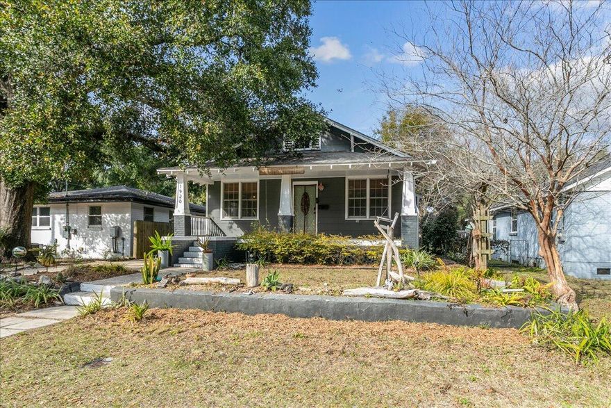 Absolutely captivating craftsman cottage located in the desirable West side garden district, showcasing intentional design and timeless detail at every turn, upon entering you are welcomed into a warm and inviting Living room where rich hardwood floors and wood plank ceilings set the tone for the character found throughout the home. Thoughtful craftsmanship is evident in features such as built-ins found in nearly every room, classic wainscotting and arched floor casings that beautifully reflect the era of construction offering two Bedroooms and one Bath. The home feels generous in scale with one added flexibility to convert the ensuite office into a walk-in closet or nursery should a future owner wish. This is truly a remarkable property that must be experienced in person.