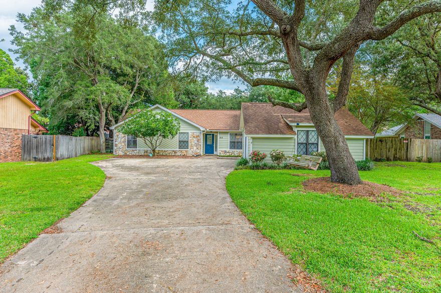 Beautiful and spacious home ideally located in Bluewater Bay on a quiet cul-de-sac. Step inside to vaulted ceilings, wood flooring, a classic brick fireplace, and neutral finishes that create a warm, inviting feel. The renovated kitchen opens to the living area and features stainless steel appliances, quartz countertops, tile backsplash, and soft-close cabinetry. The primary suite offers wood flooring, a tiled walk-in shower, updated vanity, and tile flooring. Secondary bedrooms are bright and spacious with ceiling fans and thoughtful upgrades throughout. Enjoy a large, fenced backyard offering privacy and plenty of space for outdoor living. Finish off with 2 car garage and plenty of parking. Pets allowed with approval and pet deposit.