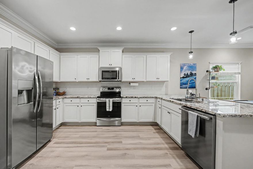 Welcome to your new home, where comfort, flexibility, and location come together in the heart of Shalimar! An open-concept living area creates an easy flow for everyday life and entertaining, highlighted by a large modern kitchen with stainless appliances and granite countertops. The flexible main-level room with a full bath and two walk-in closets can serve as a convenient primary suite, guest retreat, home office, or playroom--whatever your season of life calls for. Upstairs, you'll find three comfortable bedrooms, giving everyone their own space to relax and recharge. Step outside to a privacy-fenced backyard and front yard with plenty of room for kids, dogs, and weekend BBQs. And the location? A dream for busy lifestyles--just minutes to Destin-Fort Walton Beach Airport and Eglin Air Force Base, 15 minutes to Hurlburt Field and the dining and charm of Fort Walton Beach, and the sugar-white sand beaches along the Emerald Coast. Easy living, a prime location, and a layout that grows with you--this is Florida living the way it's meant to be.