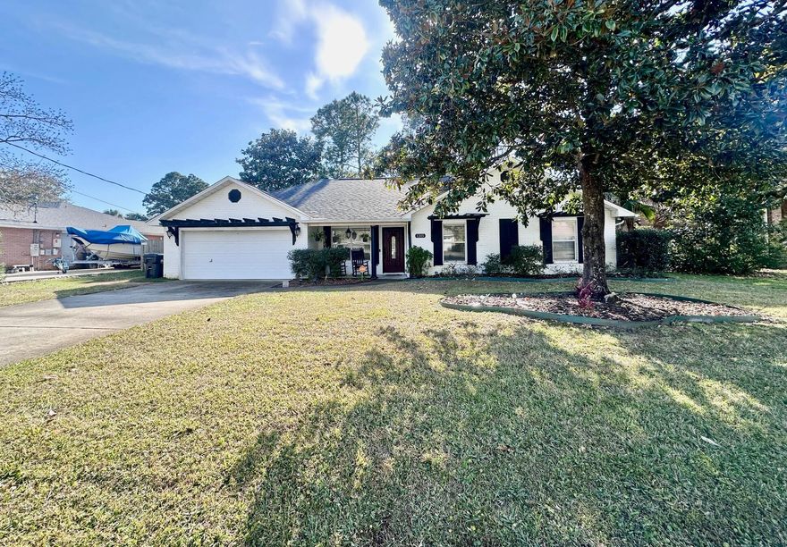 *MOTIVATED SELLER - PRICED TO SELL - MAKE OFFER!* NO HOA! Welcome to this beautiful single story all-brick home located in the heart of Miramar Beach! The eat in kitchen is equipped w/ stainless steel appliances, granite countertops & a center island. The master suite features a walk-in closet, garden tub & a separate shower, providing a luxurious retreat. The home also boasts a privacy fenced backyard, a covered back patio & a covered front porch, perfect for outdoor relaxation. The freshly painted 2-car garage comes w/ an auto opener, cabinetry, a workbench & pull-down stairs w/ attic storage. The home also features raised ceilings, fans & tiled floors throughout w/ new carpeted bedrooms & elegant chandeliers. The utility room is equipped w/ shelving, a sink & laundry chute for your convenience. The home also comes w/ a sprinkler system & lawn pump for easy lawn care. The wood burning fireplace w/ a gas starer adds a cozy touch to the living space. This home is ideally located, close to everything you could possibly need! Experience the perfect blend of comfort & convenience in your new home here on the gorgeous Emerald Coast. ~ 2026 New Carpet/2023 Newly Painted Interior/2023 Water Heater/2023 Roof/2014 HVAC + wired for the fastest AT&T fiber optic internet ~