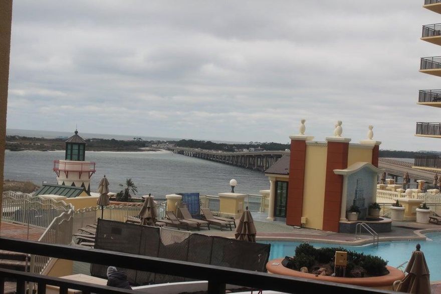 6 weeks of use in a 2 BR unit with a bunk room sleeping 8. Some of the best views of the East Pass, Destin Bridge, Crab Island & the Gulf with being the 2nd unit from the front of the building. The onsite Spa has 11 treatment rooms, Fitness center with cardiovascular equipment & free weights, water beach shuttle, a 2500 Sq Foot Vista Pool and much more. Restaurant on property and multiple ones outside the building.