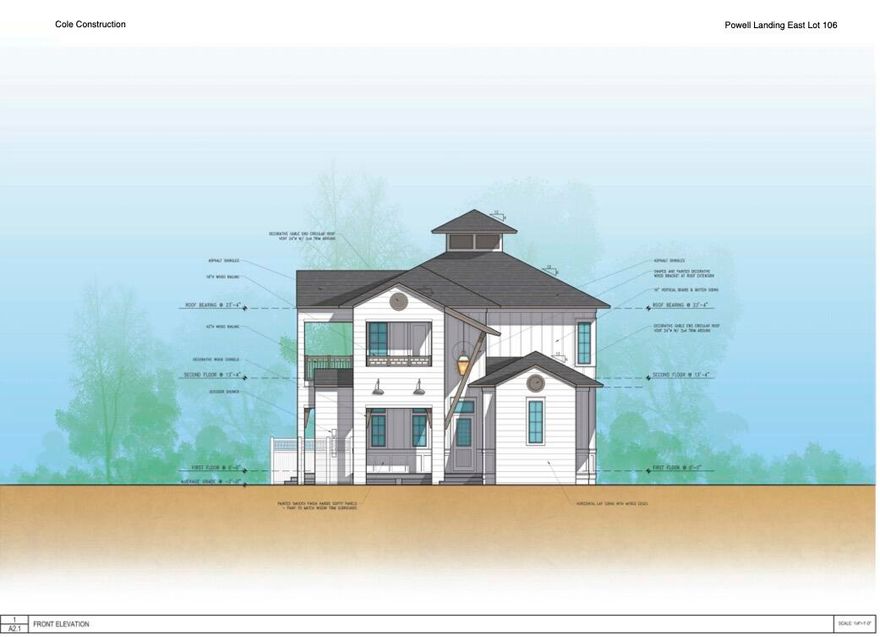 The Cove plan in the Powell Landing East neighborhood of Watersound Origins offers 4,326 square feet with 6 bedrooms, 6 full bathrooms, 2 half baths, and a separate carriage house above the 2-car garage with additional bay for a golf cart. Positioned around a private outdoor courtyard, the layout is designed to balance gathering spaces with private guest accommodations.

The exterior combines clean coastal architecture with board and batten siding, multiple covered porches, exposed brackets, and expansive window lines . A large heated pool and spa anchor the outdoor living area, complemented by a sunshelf, covered outdoor living space, and dedicated pool bath.

The main living area opens toward the courtyard through large glass openings, connecting the living, dining, and outdoor spaces into a central gathering area. The kitchen is positioned at the center of the home with an oversized island, walk-in pantry, and direct connection to both indoor and outdoor entertaining spaces.

The primary suite occupies a private wing on the first floor and includes direct access to the outdoor living area, dual walk-in closets, a freestanding tub, separate shower, and dedicated dressing space. Additional guest suites are distributed across both levels, each with private bath access and walk-in storage. The second floor includes additional bedroom suites, loft-style gathering spaces, covered porch access, and elevated views overlooking the pool courtyard. Above the garage, the carriage house provides a separate living environment complete with a private bedroom, full bathroom, great room, and full-size kitchen appliances, making it well suited for long-term guests or multi-generational living .

Located within Powell Landing East, residents enjoy access to Watersound Origins amenities including the Origins Golf Course, Village Commons pool and fitness center, miles of trails, and convenient access to Lake Powell, 30A, and the Watersound Town Center.