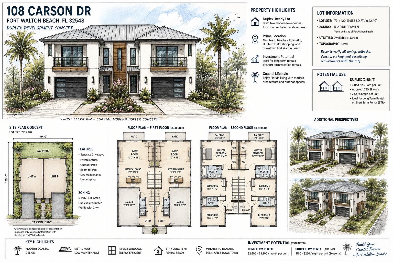 BROOKS ADDN TO FORT WALTON BEACH - Land