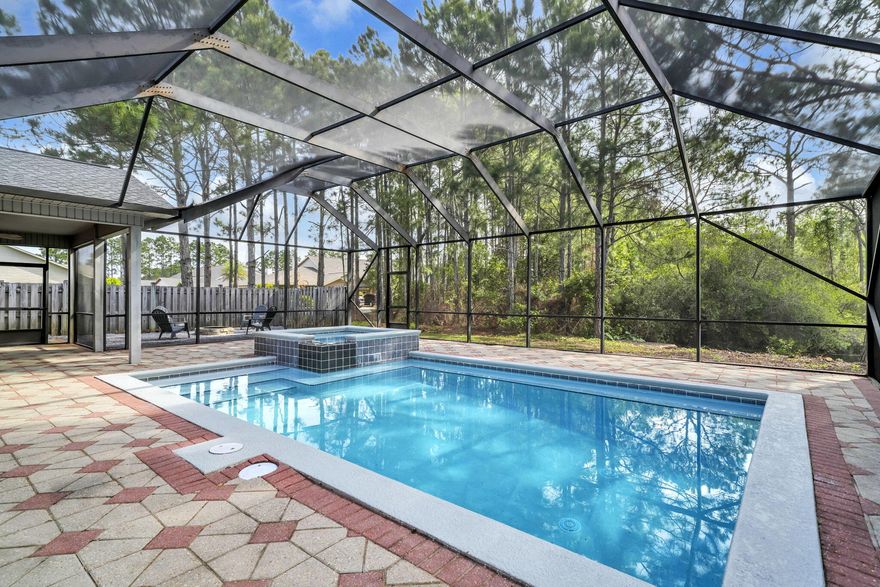 Lowest-priced home with a PRIVATE POOL south of 98! Just completed an EXTENSIVE RENOVATION! Vacant and move-in ready with an extra-large driveway and 2-car garage in a quiet HOA (no short-term rentals). Walk or bike to the beach, then relax in your private backyard oasis with a gunite pool, hot tub, and serene lake/wooded views. Enjoy a 1,500+ sq ft screened lanai--perfect for entertaining and year-round Florida living.
Recent updates include: ALL NEW - Roof, HVAC, quartz countertops (kitchen & baths), kitchen appliances, pool heater/chiller, pump, filtration system, fully drained and replastered/resurfaced pool & hot tub, lanai screens/doors, sprinkler system, fresh interior paint and lighting.
Unbeatable value south of 98--schedule your showing today! 🌴
- Listing agent is the owner
