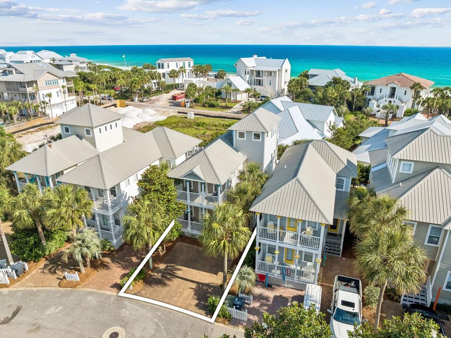 Just three houses back from the beach with wonderful Gulf views from the 2nd and 3rd floors sits this charming cottage in the popular beach neighborhood of Old Florida Cottages, just one block to the Gulfview Heights Beach Access. This cottage boasts renovated bathrooms with tasteful coastal tones. Reverse floor plan highlights a new kitchen in 2016 with custom cabinetry and KitchenAid appliances. Ground floor hosts primary bedroom and two guest bedrooms and two full baths. Second floor has an open floor plan with living room, dining room, and kitchen and another bedroom & bath. Step out to the balcony to enjoy the best sunsets in the area. The third floor has a balcony with fabulous Gulf views and a bunk with room for a desk providing a 5th sleeping area! The neighborhood encircles a community pool and BBQ area with grills. Stroll to popular eateries, ice cream, shops or take your bike out for a spin on the bike path.