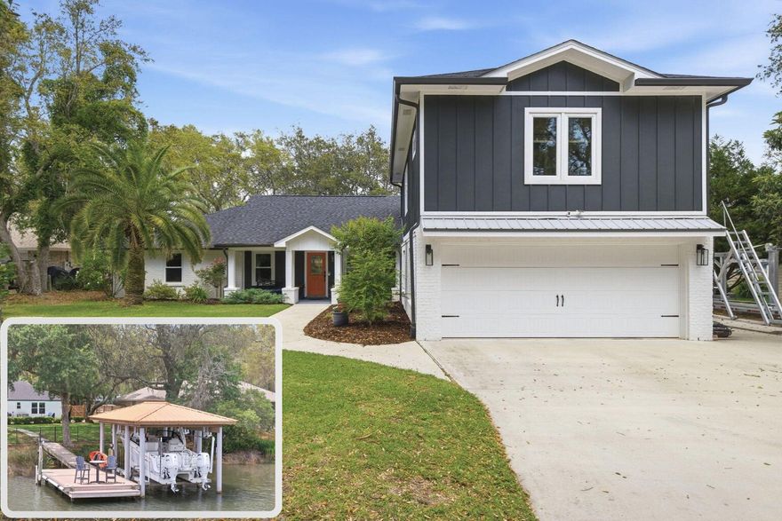 Tucked beneath a canopy of mature oak trees along the peaceful Bay location - this extraordinary waterfront residence is the definition of refined coastal living--where thoughtful design meets uncompromising quality and every detail has already been elevated for the next owner.

From the moment you arrive, the presence is undeniable. A newly completed driveway, sidewalk, and dedicated boat trailer parking pad (2023) set the tone, while the exterior showcases durable James Hardie board siding (2021), new gutters (2022), and a 30-year architectural roof (2022). Step inside and you'll immediately feel the care and craftsmanship poured into this home--every interior door, trim piece, and hardware selection has been completely updated, creating a cohesive and elevated aesthetic throughout. The heart of the home is a fully reimagined kitchen, taken down to the studs and expanded in 2022 to create a true gathering space. Outfitted with premium GE Café appliances, a Silgranite sink, soft-close cabinetry, granite surfaces, and stunning shiplap ceilings, this space seamlessly connects to a walk-in pantry and thoughtfully designed office (or optional 5th bedroom) with its own walk-in closet. The adjacent laundry room was also relocated and redesigned for maximum functionality.

Designed with flexibility in mind, the home features two luxurious primary suites--including a private upstairs retreat added in 2022 above the newly constructed garage. This suite is a sanctuary of its own, complete with a dedicated HVAC system, 50-gallon water heater, and the ability to be fully isolated from the rest of the home--perfect for guests, multigenerational living, or ultimate privacy.

Step outside and experience true waterfront living. The backyard is fully fenced (2025) with convenient dog door access, leading you to a beautifully maintained outdoor space complete with a resurfaced pool (2025), upgraded multi-stage pump, and saltwater system (2022). The composite dock (2021) and professionally constructed boathouse by Northwest Marine (2022) are nothing short of exceptional--featuring ECO piles, power and water, and a 12,000 lb lift, all set on deep water capable of accommodating larger vessels. This is a rare opportunity for boating enthusiasts seeking both function and durability.

Every major system in this home has been addressed with intention and longevity in mind. Highlights include:

High-impact hurricane windows (2022)
Complete HVAC replacement with insulated ductwork to current code (2022)
Additional 100-amp electrical service, new panels, and EV charging readiness in the garage (2022)
Full PEX plumbing conversion and new water main with protective sleeve (2022)
Whole-home water filtration system (2022)
R38 blown-in insulation for enhanced efficiency
4-zone irrigation system with private well
Additional recent updates include fresh carpet (2026), updated secondary bathroom fixtures (2026), regrouted shower (2026), upgraded sunroom ceiling (2025), and continued pest protection with a transferable termite bond through Arrow Exterminators.

Beyond the home itself, the location is equally compelling. Centrally positioned for easy access to Pensacola, Fort Walton Beach, and Highway 87 for quick interstate travel--this property offers both convenience and tranquility. With no HOA, a setting rich in natural beauty, and deep-water access that's increasingly difficult to find, this is truly a standout offering along the Emerald Coast.

This is more than a home--it's a meticulously upgraded waterfront retreat where every improvement has already been made, allowing you to simply arrive, exhale, and enjoy the lifestyle.