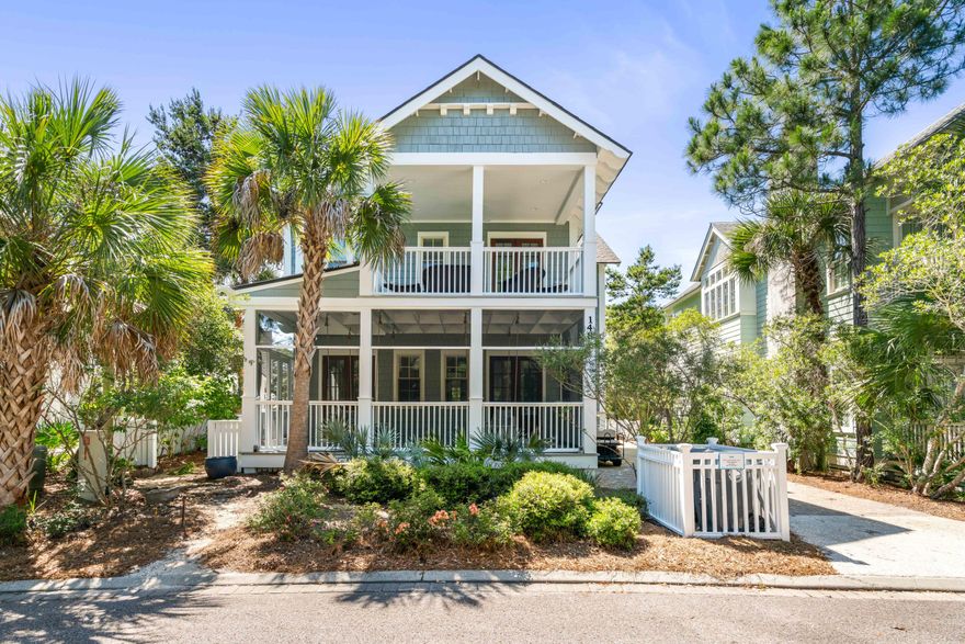 Positioned along one of WaterSound Beach's most desirable streets, this Gulf View beach home is a fully furnished coastal retreat where privacy, scale, and unforgettable 30A living come together. Backing directly to the protected landscape of Deer Lake State Park, this 5-bedroom, 5-bath residence offers a rare sense of seclusion within one of the Gulf Coast's most treasured gated beach communities.

Designed across four thoughtfully planned levels, the home captures the ease of beach living with generous gathering spaces, multiple outdoor porches, Gulf and preserve views, and a layout made for hosting. A gracious front porch with swinging daybeds sets the tone, while the interiors balance relaxed coastal elegance with comfort and functionality. The first level features three private bedroom suites, including a primary suite with a clawfoot tub and porch access overlooking the pool and natural backdrop beyond.

At the heart of the property is an exceptional private outdoor oasis: a heated saltwater pool surrounded by lush landscaping, lounge space, and a grilling area ideal for effortless afternoons and evenings at home. Upstairs on the 2nd floor, the main living level opens to a spacious great room, dining area, and chef's kitchen with premium appliances, dual commercial-sized refrigerator and freezer, a large breakfast bar, and seamless access to multiple balconies and outdoor dining areas. A second primary suite on the main living level offers additional comfort and privacy, while an adjoining guest room creates flexible accommodations for owners and guests. The third-floor loft provides a generous secondary living space with room for media, games, and overflow sleeping, and the fourth-floor lookout tower is the home's crowning feature--an elevated perch for taking in Gulf views, coastal dune scenery, sunrise coffee, and sunset cocktails.

Life in WaterSound Beach is defined by quiet luxury, timeless architecture, winding boardwalks, preserved dunes, and private beach access to one of 30A's most beautiful stretches of sugar-white sand. From beach days and bike rides to WaterSound Beach Club amenities, community pools, nearby dining, shopping, and entertainment, this home places the best of the 30A lifestyle within easy reach while offering a peaceful retreat at day's end.

With its coveted location beside Deer Lake State Park, expansive private pool, Gulf-view tower, multiple porches, furnished interiors, and strong rental appeal, 148 Coopersmith Lane is a standout opportunity in WaterSound Beach. Inquire for more information and to schedule a private showing today!