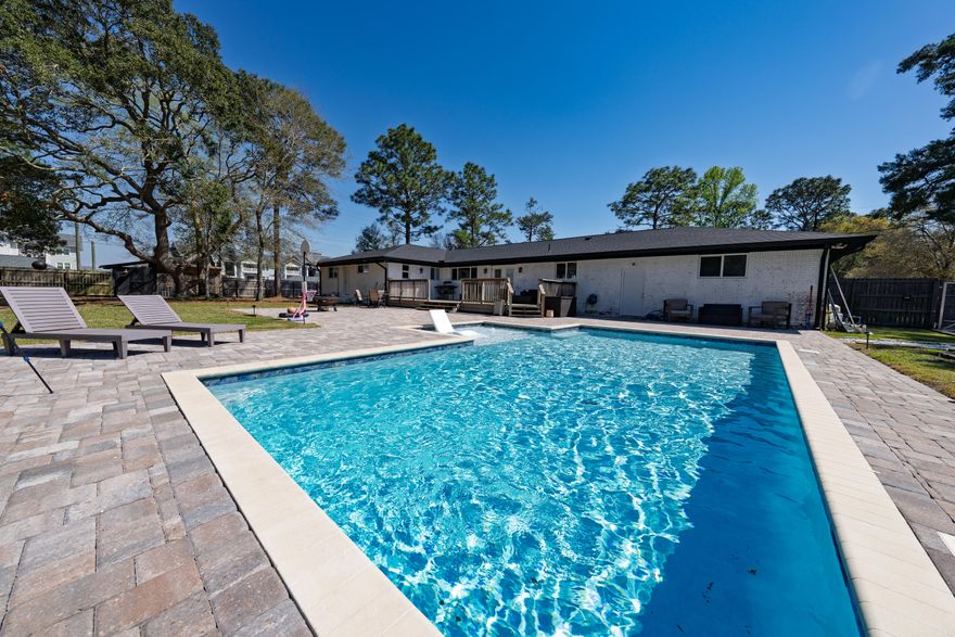 Rare opportunity to own a nearly one-acre fully renovated property with a saltwater pool, large shop with ADU, boat access, and wooded privacy in Fort Walton Beach.
This exceptional property backs up to peaceful wooded surroundings and offers a rare combination of privacy, space, and extensive modern upgrades. The home has been extensively renovated from top to bottom and features a fully remodeled kitchen with new cabinetry, granite countertops, and new appliances, beautifully updated bathrooms, and all new windows and exterior doors. The inviting living area is highlighted by an electric fireplace, creating a warm focal point for the home. All bedrooms are generously oversized, and the primary suite has been expanded to include a massive custom walk-in closet created from a converted bedroom, offering exceptional dressing and storage space rarely found in homes of this size. Major system upgrades include a new roof and A/C replaced in 2024, providing peace of mind for years to come.

Step outside to enjoy the saltwater pool installed in 2024, complemented by new irrigation and landscape lighting throughout the property. The fully fenced yard includes a 20-foot access gate, allowing easy entry for boats, RVs, trailers, or additional vehicles to the rear of the property.

A standout feature is the 30x40 shop built last year, which is spray-foam insulated for superior energy efficiency and includes a 750 sq ft ADU with 2 bedrooms and 1 bath. This flexible space is ideal for guest quarters, rental income potential, multi-generational living, or a private office or studio. Additional highlights include an oversized temperature-controlled garage and a chicken coop built last spring, adding charm and functionality.

With nearly an acre of land, wooded privacy, extensive renovations, boat and RV access, and a versatile shop with ADU, this property offers a unique opportunity just minutes from the beaches, shopping, dining, and military bases in Fort Walton Beach.