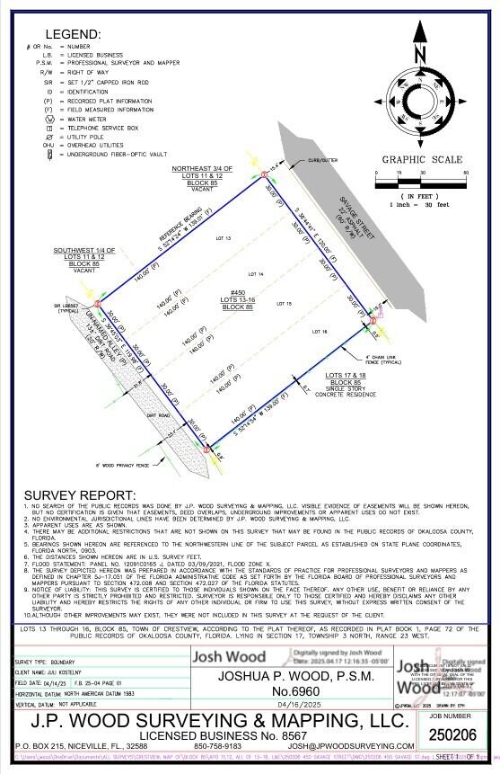 CRESTVIEW LOTS 11 & 12 EX W1/2 OF - Land