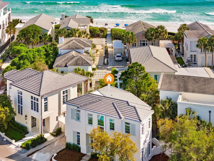 Located in a private gated community on the south side of 30A, this stunning new construction home offers refined coastal living just steps from the Gulf. Designed by renowned architect Tim McNamara, this two-story residence blends timeless architecture with modern functionality in a highly sought after setting.

The heart of the home features a spacious living room, designer kitchen, and dining area, all capturing beautiful Gulf views that create a serene, elevated coastal atmosphere. The chef's kitchen is complemented by high-end finishes, a large island, and ample storage, making it as functional as it is beautiful.

The primary suite is conveniently located on the first floor featuring Gulf views, creating a relaxing retreat. 

Convenience meets luxury with a private elevator as well as a garage for secure parking and storage. Every detail reflects quality craftsmanship and thoughtful design.
Ideally situated less than one mile from Seaside, this home offers easy access to dining and shopping making it the perfect blend of location, luxury, and lifestyle along 30A.