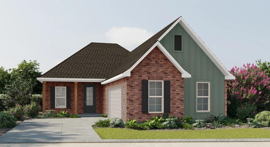 Awesome builder rate plus choose ONE free: window blinds OR fridge! Restrictions apply. 

The BOUCHER III G in Natureview community offers a 3BR/2BA, open design. Upgrades added (list attached). Special Features: double vanity, garden tub, separate custom tiled shower, and walk-in closet in master bath, tray ceiling in master bed, kitchen island, walk-in pantry, boot bench, covered porches, side entry garage, undermount sinks, LED lighting, crown molding, ceiling fan in living/master, smart connect WIFI thermostat, framed mirrors in all baths, landscaping, architectural 30-year shingles, flood lights, and more!
Energy Efficient Features: water heater, electric kitchen appliance package, vinyl low E windows, and more! Energy Star Partner.