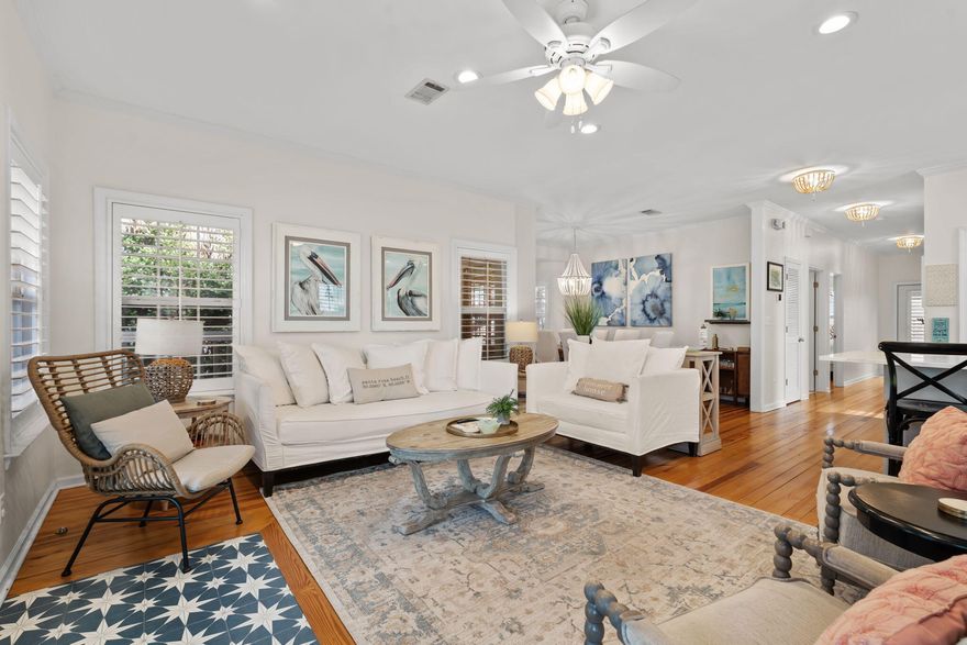 Located just 80 steps from the white sand beaches of the Emerald Coast, this 4 bed, 3 bath home in the gated community of Sunrise Beach offers a rare investment opportunity south of Scenic Highway 30A. With a proven track record of triple-digit annual rental income, this turnkey property is an ideal choice for investors seeking consistent returns in one of the most desirable vacation rental markets on the Florida Panhandle. Spanning 2,097 square feet, the home's layout includes two private primary suites with ensuite bathrooms, offering flexibility for hosting multiple families or maximizing guest capacity. The open-concept main living area features hardwood floors, abundant natural light, and a modern kitchen with new quartz countertops, stainless steel appliances and sleek cabinetry. It's a layout that's both functional and appealing to today's luxury vacationers. One of the standout features of the home is the expansive wraparound screened porch, perfect for outdoor lounging, dining, and entertaining throughout the year. As part of the Sunrise Beach community, owners enjoy private gated beach access with seasonal beach setups included, enhancing guest appeal and providing additional value for renters. Whether you're looking to expand your vacation rental portfolio or secure a dual-purpose beach getaway and income-generating asset, 36 Sundown Ct. delivers turnkey performance, prime location, and enduring value in the competitive 30A market. Don't miss this exceptional investment opportunity and schedule your private showing today.