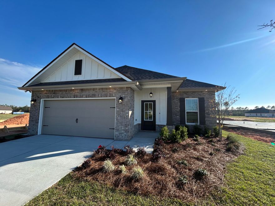 The DOGWOOD IV J in Natureview community offers a 3BR/2BA, open design. Upgrades added (list attached). Special Features: double vanity, garden tub, separate custom tiled shower, and 2 walk-in closets in master bath, kitchen island, walk-in pantry, covered porches, undermount sinks, custom kitchen backsplash, LED lighting, crown molding, ceiling fan in living and master, framed mirrors in all baths, smart connect WIFI thermostat, framed mirrors in baths, landscaping, architectural 30-year shingles, flood lights, and more! Energy Efficient Features: water heater, electric kitchen appliance package, vinyl low E windows, and more! Energy Star Partner.