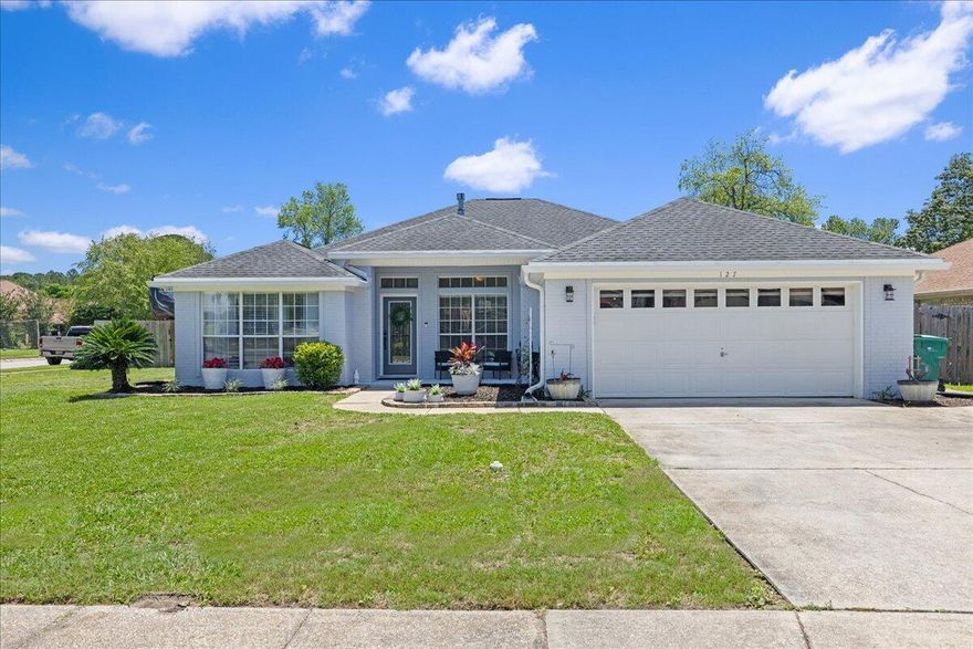 VA assumable loan at 2.75% for eligible VA buyers · No HOA · This beautifully updated home checks every box, & then some.

The elevated interior features 10' ceilings (no popcorn), open-concept great room, wood-look tile floors, & a fireplace. The chef's kitchen is complete with granite, large island, pantry, tiled backsplash, stainless steel appliances, & pot filler!

The owner's suite is a spa-like retreat with a soaking tub, separate tiled walk-in shower, granite double vanity, and a walk-in closet large enough for a makeup vanity. The guest bathroom  granite countertops, tile floors, & a walk-in tiled shower.

Outside, a massive screened patio with a hot tub (conveys), a 2023 detached shed with roll-up door, chicken coop, chiminea firepit (conveys), & a parking pad that fits a 42' RV or boat. Imagine the convenience & cost savings of keeping your toys onsite -- more time & money for Florida fun! Banana, peach, & lime trees plus mammoth elephant ears complete the private tropical backyard oasis.

In a cul-de-sac neighborhood with sidewalks on both sides of the street for miles, in county zoning with zero through traffic. Perfect proximity to dining, shopping, & beaches and less than 20 minutes to Hurlburt Field & Eglin AFB. Spend less time commuting & more time living the dream.

Remodeled & move-in ready just in time for PCS season. With a VA assumable loan at 2.75%, no-HOA, & a backyard built for the Florida lifestyle; this one won't last!

Roof '17/HVAC '17/Gas HWH '23