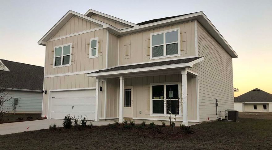 Welcome to Deer Ridge Crossing in Gulf Breeze, FL! The stunning Carol floor plan is a well-designed 2 story model. Highly desirable open concept. The kitchen, living room & dining area flow together for relaxed living. Open kitchen features: all stainless-steel appliances, pantry, Quartz kitchen countertops, nice island, smooth-top range, built in microwave & quiet dishwasher.  Bedroom 1 on the second floor offers a spacious walk-in closet, & adjoining bath has a double vanity, large shower, garden tub, linen and water closet. All baths offer Quartz countertops. This home comes standard with a Smart Home Technology package. Beautiful wood look engineered vinyl plank flooring throughout with nice carpet in the bedrooms. Fabric hurricane window protection is included. Must see! ALL LISTING pictures, colors, features, and size may vary. Square footages are approximate.