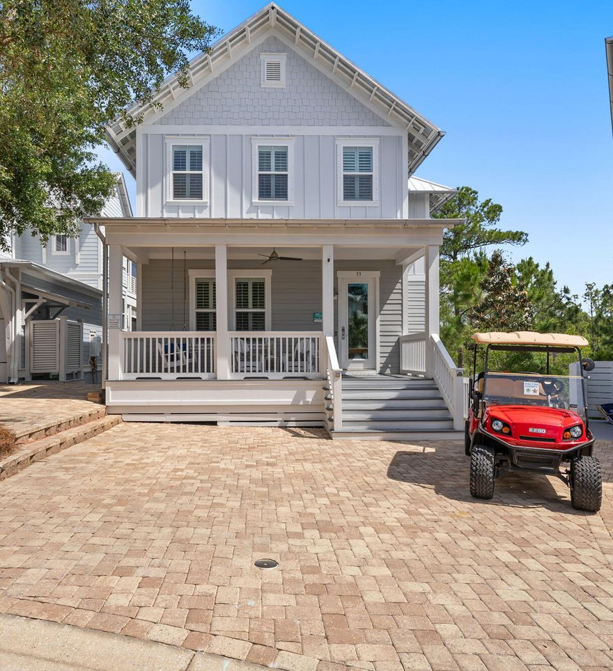 Nestled along the pristine coastline of Santa Rosa Beach, 33 Emerald Beach Way offers the perfect blend of luxury, comfort, and coastal charm--backing directly up to the natural beauty of Point Washington State Forest.

This beautifully appointed home is just moments from the sugar-white sands and emerald-green waters that define the Emerald Coast, while also offering rare privacy and tranquil wooded views right in your backyard.

Step inside to discover a bright, open-concept floor plan designed for both relaxation and entertaining. The spacious living area features abundant natural light, high ceilings, and elegant finishes throughout. The gourmet kitchen is a chef's dream, complete with modern appliances, generous counter space, and stylish cabinetry. The home features well-appointed bedrooms, including a serene primary suite that serves as a private retreat with a spa-like ensuite bath. Outdoor living is just as inviting, with a private patio or balcony perfect for morning coffee while enjoying peaceful forest views, or unwinding after a day at the beach.

With direct access to miles of scenic trails for hiking and biking in the state forest, this property offers a unique combination of coastal living and outdoor adventure. Whether you're seeking a full-time residence, vacation getaway, or investment opportunity, this home delivers.

Conveniently located near dining, shopping, and the best of 30A, yet tucked away for privacy--this is a rare opportunity to own a slice of paradise where nature meets the coast.

Buyer to verify all dimensions and listing details.