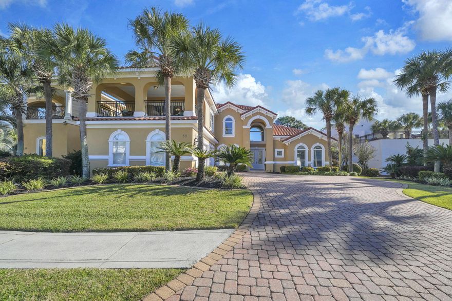 Priced below appraised value! This stunning custom-built Mediterranean beach home is located in the prestigious gated community of Destiny East. From the moment you arrive, beautifully landscaped grounds with lush palm trees and a pristine exterior create a striking first impression. Designed for effortless indoor-outdoor living, the home features expansive glass pocket doors that fully retract to the enclosed lanai--perfect for entertaining or relaxing in style. The spacious kitchen blends elegance and functionality, offering a paneled refrigerator, double ovens, a gas cooktop, and a large center island with sink. The first-floor master suite provides private access to the lanai, a generous walk-in closet with custom built-ins, and a luxurious ensuite bath complete with a spa tub and walk-in shower. Two additional bedrooms are also located on the main level, including one with its own private bathroom.
Upstairs, you'll find two more bedrooms--each with a private bathroom--and access to a spacious balcony, the perfect place to unwind and enjoy breathtaking sunset views.
Additional highlights include a tankless water heater, energy-efficient foam insulation, and a walk-in attic. The expansive driveway offers ample parking, complemented by a three-car garage. The backyard provides plenty of space to add a private pool.
Whether you're seeking a primary residence, second home, or investment opportunity, this property offers exceptional flexibility, with short-term rentals allowed.
Residents of Destiny East enjoy exclusive amenities, including private beach access, a community pool, tennis courts, and a clubhouse.
Don't miss the opportunity to own this exceptional coastal retreat!