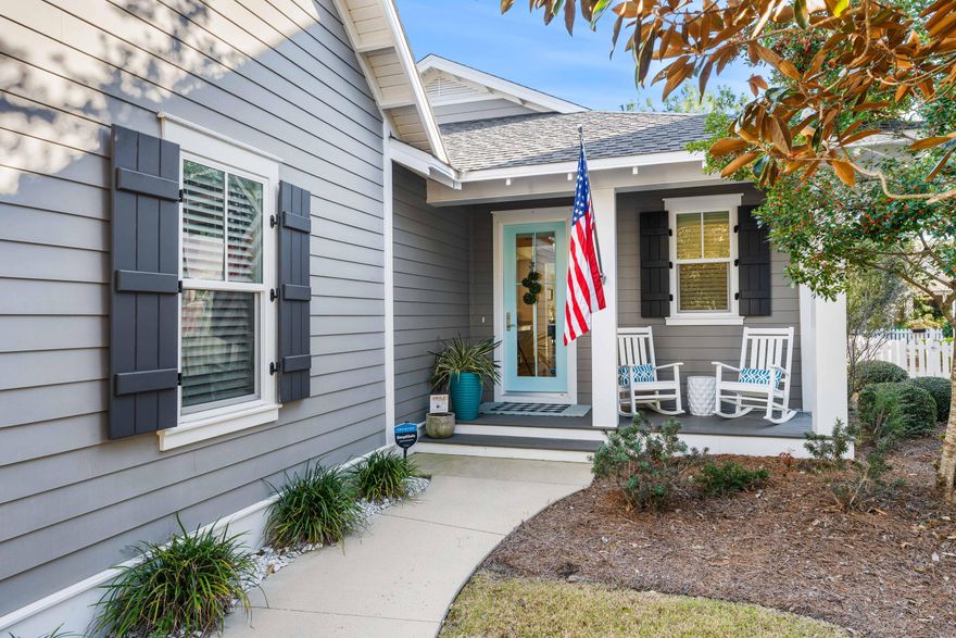 Welcome to 81 Jack Knife Drive -- a single-story 3-bedroom, 3-bathroom home with a 2-car garage in the heart of Watersound Origins, one of South Walton's most sought-after residential communities on Florida's Emerald Coast. With every room on one level and each bedroom featuring its own full bathroom, this home offers both comfort and thoughtful design for owners and guests alike.
The open floor plan seamlessly connects the kitchen, dining, and living areas, anchored by an indoor gas fireplace and elevated with upgraded light fixtures throughout, making it ideal for both everyday comfort and effortless entertaining. The kitchen is a true standout, featuring quartz countertops, a large walk-in pantry, a built-in bar area, and Frigidaire Professional Series stainless steel appliances. including a natural gas range and electric oven.
Step outside to the enclosed screened porch -- the perfect spot to unwind with a cup of coffee and listen to the wind move through the towering pine trees just beyond the yard. In the evenings, gather around on the paver patio surrounded by the kind of stillness and quiet that first drew the owners to this home. The fully fenced yard backs directly to community green space and a walking trail, offering a rare sense of privacy and a serene, park-like setting you'll never tire of.
The Watersound Origins lifestyle is hard to beat. Walk to the resort-style pool and fitness center at Village Commons. Enjoy the Davis Love III-designed Origins Golf Course, tennis and pickleball courts, miles of nature trails, and dock access to Lake Powell -- one of Florida's rare coastal dune lakes. The beach is just five minutes away, and the shops and restaurants of Watersound Town Center and Scenic Highway 30A put world-class dining within easy reach -- including plenty of local favorites just off 30A where you can skip the tourist crowds during peak season. Wonderful neighbors and a short-term rental restricted community create the genuine neighborhood feel that makes this place so special.
Whether you're seeking a forever home on the Emerald Coast or a peaceful retreat just minutes from the Gulf, 81 Jack Knife Drive is coastal living done right.