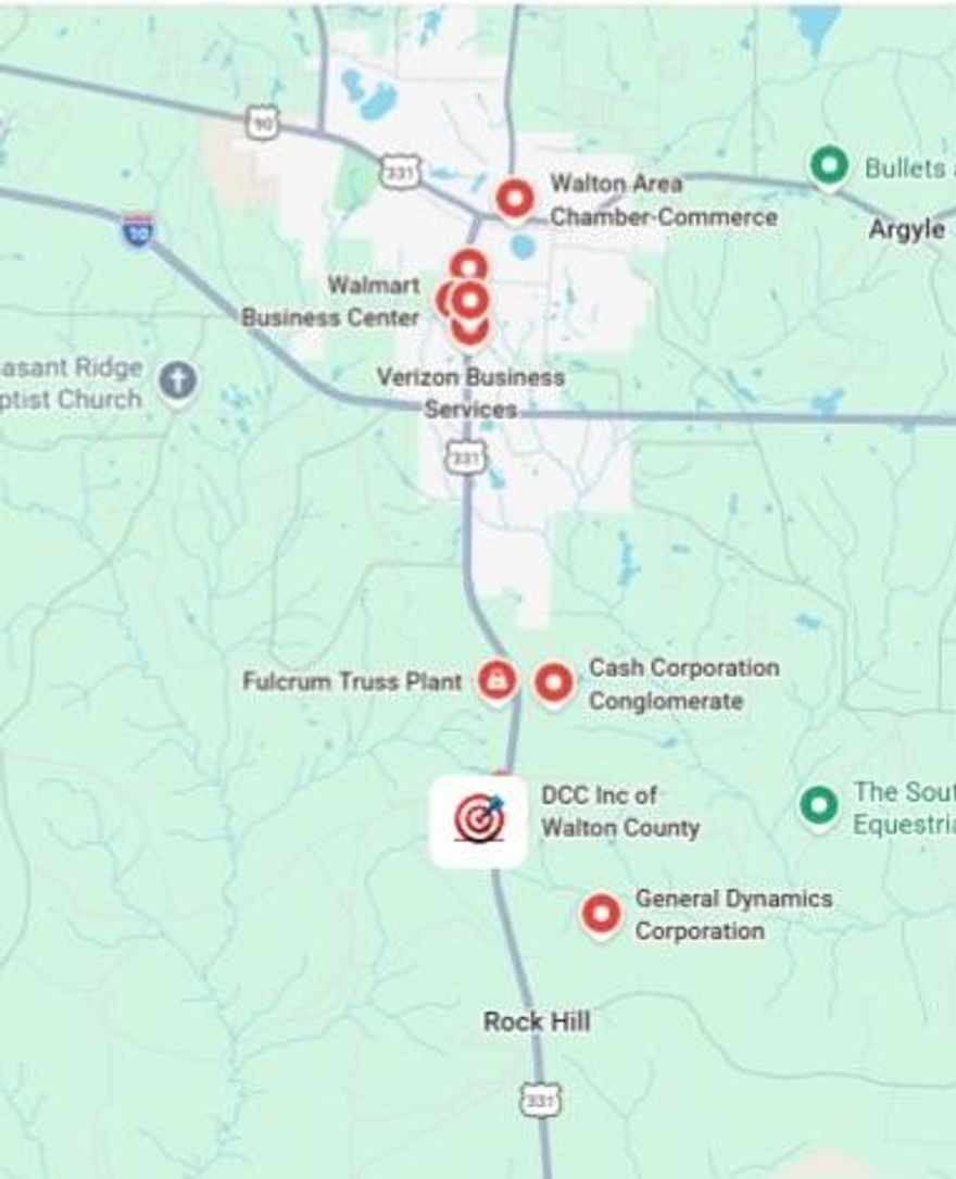 This 5-acre parcel offers a prime location at the intersection of US Highway 331 and Hawthorn Rd, just 7 miles north of Freeport (HWY 20) and 5 miles south of Defuniak Springs (Interstate 10) in Florida. With approximately 450 feet of frontage along US Highway 331, the property extends roughly 460 feet deep on its northern side and 430 feet along the southern side bordering Hawthorn Rd.

The land is currently wooded and zoned as Estate Residential per Walton County's GIS map, while the adjacent southern parcel is zoned for Heavy Industrial use. Buyers are encouraged to verify all zoning regulations. A current property survey is available for review.