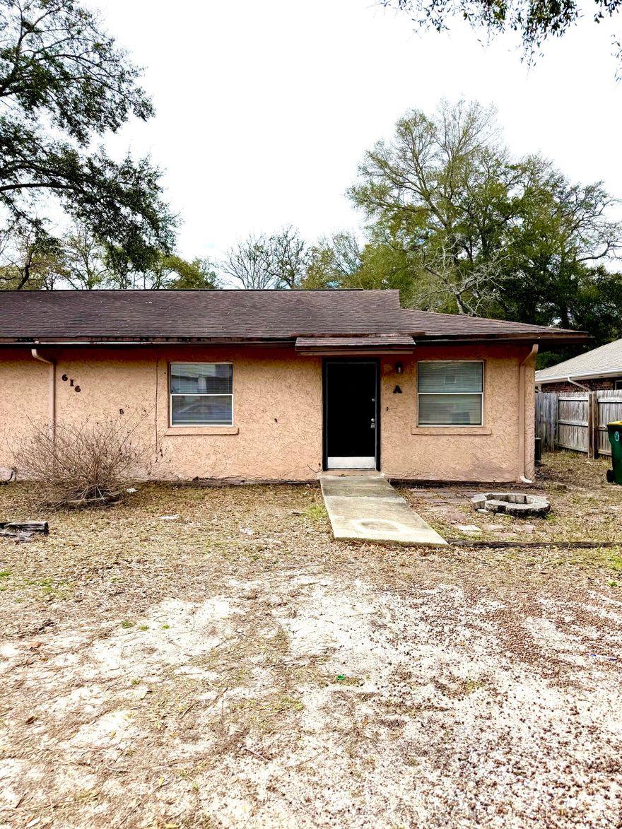 Freshly painted and move-in ready, this charming 2-bedroom, 1-bath duplex is the perfect place to call home! Step inside to a bright, refreshed interior that feels clean, cozy, and welcoming. Out back, enjoy your own private backyard — ideal for morning coffee, weekend grilling, gardening, or simply unwinding after a long day. The covered back porch offers a shaded spot to relax year-round. Convenience meets comfort with washer and dryer hookups located in the exterior storage room, giving you extra space while keeping laundry easily accessible. Pets are welcome with some restrictions, so your furry companion can feel right at home too. This inviting duplex offers the perfect blend of privacy, comfort, and functionality — schedule your showing today!