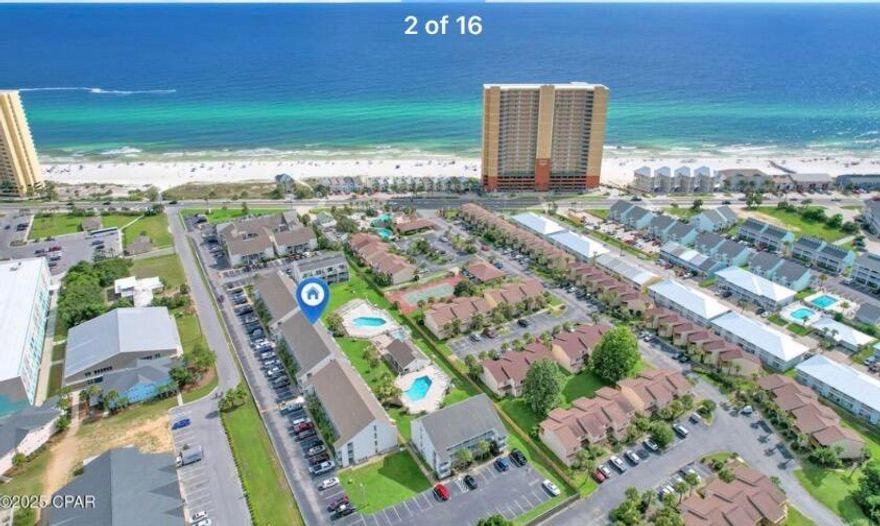 Endless Summer is across Front Beach Road from Public Beach access 70 on the quiet West end of Panama City Beach, but only 3 miles from Pier Park. This unit is a rare find in Endless Summer with 2 bedrooms and 2 full bathrooms and. The combination of low HOA fees and being fully furnished make this unit a great value.  HOA covers water, garbage, internet and cable. Living room carpet is brand new and all new paint throughout. Building roof has been recently replaced without the need for a special assessment.