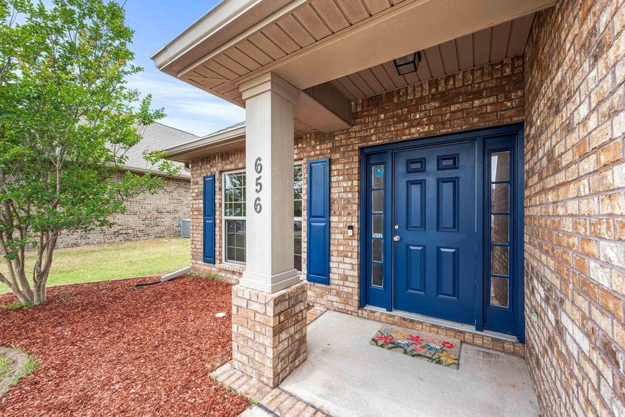 Set near the front of Redstone Commons with convenient access to the neighborhood amenities, elementary and middle schools this well-cared-for three-bedroom home with an additional office offers comfortable living, thoughtful upgrades and a floor plan designed for everyday ease. Fresh interior paint, new laminate flooring, newly installed quarter round and a recently painted front door create a polished first impression from the moment you arrive. Inside, the foyer opens into a spacious layout with tray ceilings, crown molding and LVP flooring throughout the home. The open-concept kitchen features attractive cabinetry, granite countertops, stainless steel appliances, a new French-style refrigerator and new oven, both added in 2025. A dedicated office or flex room adds valuable versatility for remote work, hobbies or additional guest space. The split-bedroom layout provides privacy, with a generous primary suite offering room for king-sized furnishings, a walk-in closet and a large bath with double vanity, walk-in shower and separate garden tub. A washer and dryer are also included, adding everyday convenience. Outdoor spaces have been refreshed with care, including a screened porch ideal for morning coffee, a re-tilled and replanted backyard with Bermuda grass, a stone fire pit and fresh mulch in the front yard. Additional improvements include a new water backflow system that has been inspected by the City of Crestview. Redstone Commons offers a pool, clubhouse, outdoor kitchen grill and picnic area, playground and dog park, creating a well-rounded setting for recreation, gathering and daily enjoyment. With more upgrades than many homes at this price point, this property presents an inviting opportunity in a convenient Crestview location.