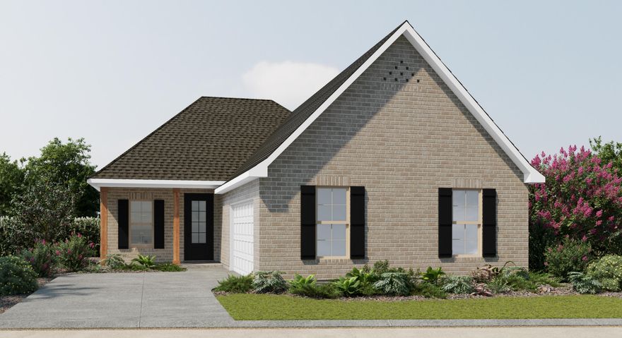 Located on a corner lot, the GAUGUIN III A in Natureview community offers a 4BR/2.5BA, open design. Upgrades added (list attached). Special Features: separate vanities, garden tub, separate custom tiled shower, and 2 walk-in closets in master bath, tray ceiling in master bed, kitchen island, walk-in pantry, drop zone with boot bench, covered porches, undermount sinks, custom kitchen backsplash, LED lighting, crown molding, ceiling fans in living and master, smart connect WIFI thermostat, framed mirrors in all baths, landscaping, architectural 30-year shingles, flood lights, and more! Energy Efficient Features: water heater, electric kitchen appliance package, vinyl low E windows, and more! Energy Star Partner.