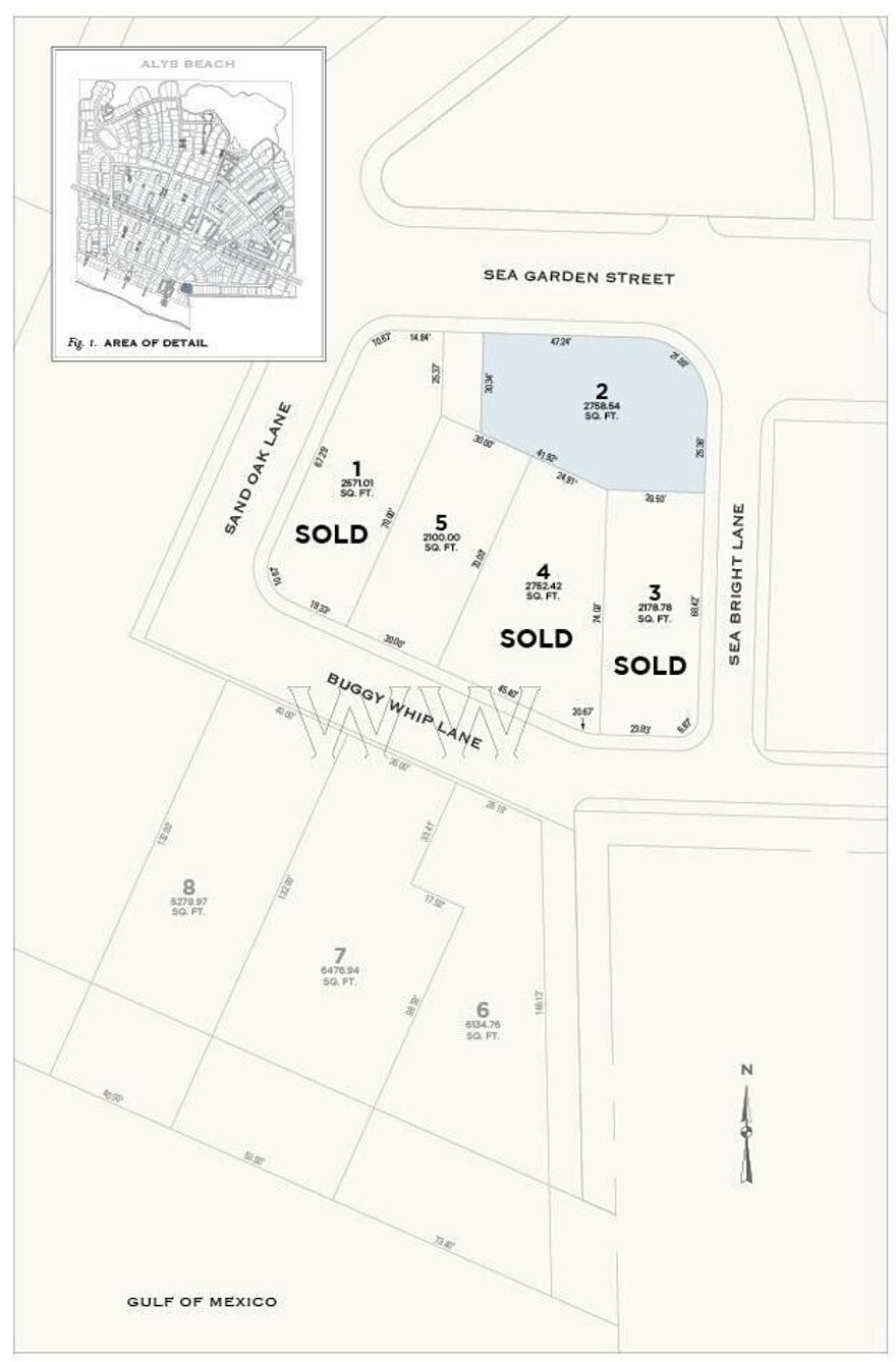 Located on the South side of 30A, the WW2 lot is positioned immediately to the east of The Selene & Easterly condominiums.