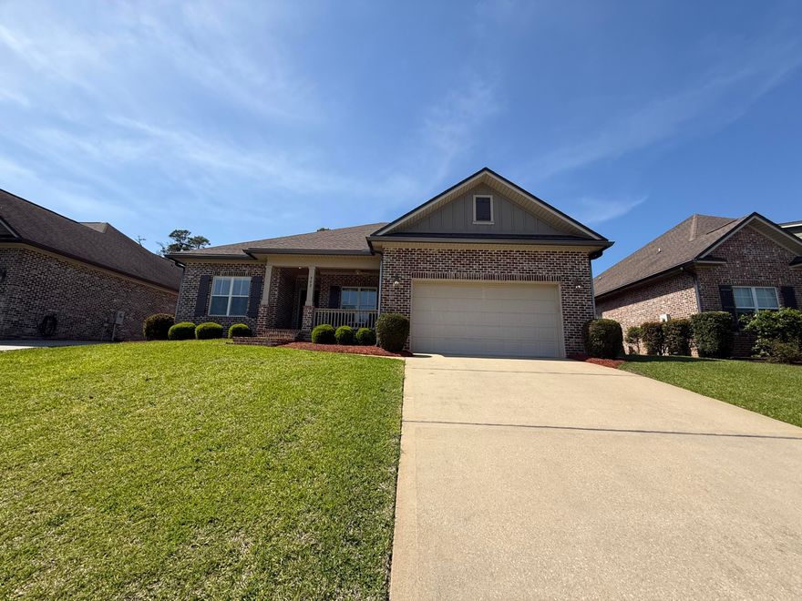 Professional Photos Coming Soon!! Immaculate, one-owner home in Hawk's Landing that truly shows like a model. Built in 2013 by Randy Wise and meticulously maintained, this 3 bedroom, 2.5 bathroom home with a dedicated office or bonus space offers 2,078 square feet of thoughtfully designed living space on a beautifully landscaped 0.3 acre lot. From the moment you arrive, the curb appeal stands out with a clean, well-manicured lawn and pristine exterior. Inside, the home features an open and functional layout with tile flooring throughout the main living areas, crown molding, and 9-foot ceilings that create a spacious, upscale feel. The kitchen is the heart of the home, complete with granite countertops, a large center island, breakfast bar seating, stainless steel appliances, and custom Legacy cabinetry. It flows seamlessly into the main living area, making it perfect for both everyday living and entertaining. The split floor plan offers privacy, with a spacious primary suite featuring a double vanity, granite countertops, soaking tub, and separate shower. Additional bedrooms are generously sized, and the office or flex space provides the perfect setup for working from home or a playroom. Step outside to a covered and screened rear porch overlooking a beautifully maintained backyard with upgraded landscaping and a retaining wall, creating a private and peaceful outdoor space. Additional features include high-impact windows, 2x6 exterior wall construction, R-19 insulation, Mana-Bloc plumbing system, sprinkler system on timer, and an oversized garage with finished flooring. This home is the definition of move-in ready. Every detail has been cared for, making it a rare find in today's market.