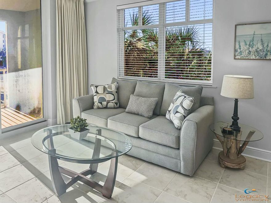 PRICE REDUCED. THIS PRICE WILL BE LOWEST PRICE ANY UNIT HAS SOLD FOR AT THE AZURE SINCE 2020.  DON'T MISS THIS INCREDIBLE PRICE on Okaloosa Island's Premier Beach Front Investment & Vacation Retreat. Experience Luxury Coastal Living at its finest. This 3 B/R 2 B/A End Unit boasts classic Mediterranean Architecture, 9' Ceilings, and Floor-To-Ceiling Sliding Glass Doors opening to an 8'x15' Private Balcony with stunning beach views. Additional End-Unit Windows fill the space with natural light, creating a bright and welcoming atmosphere. Inside, enjoy a full suite of Stainless Steel Appliances, Granite Countertops, and modern finishes throughout. Just steps from restaurants, shopping, the Boardwalk, and the Pier, this location combines convenience with unmatched beachfront access - 515 of Private Sugar White Sand. Resort Style Amenities include two Expansive Pools (one heated in cooler months) two Hot Tubs, and the Island's largest beachfront Fitness Center. Invest with confidence: the entire Azure Condominium building and parking decks have just undergone a $3,000,000 restoration, fully paid by the current owner. This renovation positions Azure as the Finest Property on Okaloosa Island, making it a true turnkey vacation Rental or Investment Opportunity. Don't miss your chance to won a piece of the Island's most coveted address.