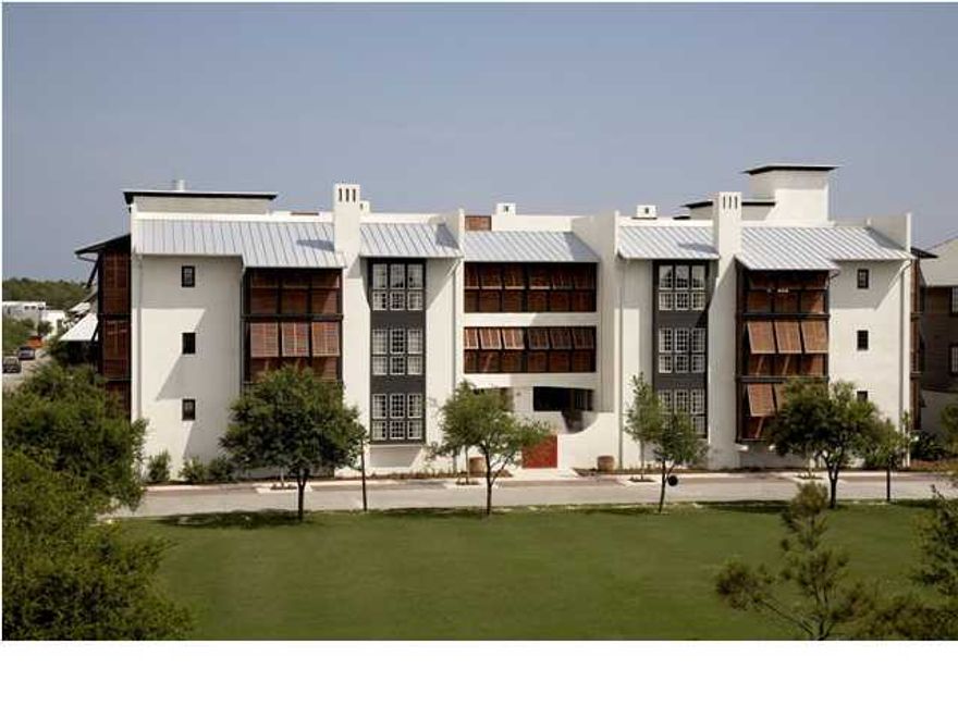 LIFE AT THE PRIVATE RESIDENCE CLUB AT ROSEMARY BEACH IS RELAXED, LUXURIOUS AND HAS GREAT AMENITIES. EACH RESIDENCE IS EXCEPTIONALLY FURNISHED, SO THAT STAYING IN IS AN EVENT IN ITSELF. ALL 16 OF THE 2 BEDROOM, 2.5 BATH RESIDENCES FEATURE OPEN, INVITING FLOOR PLANS WITH STYLISH FURNITURE, DELUXE COTTON LINENS, PRIVATE PORCHES, HIGH END APPLIANCES AND LCD SMART TV, SONOS, FIREPLACE, AND PRIVATE, SHUTTERED COURTYARD ENTRANCES. PERSONAL STORAGE IS INCLUDED FOR ALL OWNERS AS WELL AS UNDERGROUND PARKING. AT THE CENTER OF THE PRIVATE RESIDENCE CLUB IS AN OPEN-AIR COURTYARD WITH WATER FOUNTAINS, REFLECTIVE POOL AND A BOARDWALK BRIDGE. LARGE DOUBLE DOORS OPEN INTO THE OWNER'S LOUNGE, COMPLETE WITH A THEATER, KID'S ACTIVITY ROOM, AND CONCIERGE OFFICE. SIMPLY CALL ON THE CONCIERGE!