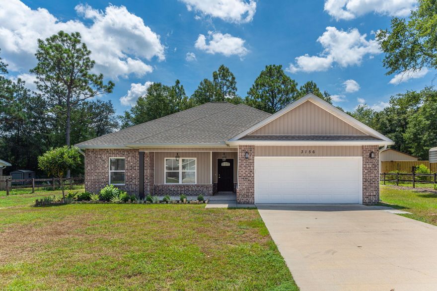 Affordable Living at Its Best! This 4-bedroom, 2-bath home was built in 2022 by a local builder and sits on a spacious 1/2-acre lot. Inside, you'll find stylish finishes including granite countertops, brushed nickel fixtures, stainless steel appliances, and luxury vinyl plank flooring throughout. With modern features, a functional layout, and plenty of outdoor space, this home is a must-see. Call today to schedule your private showing!