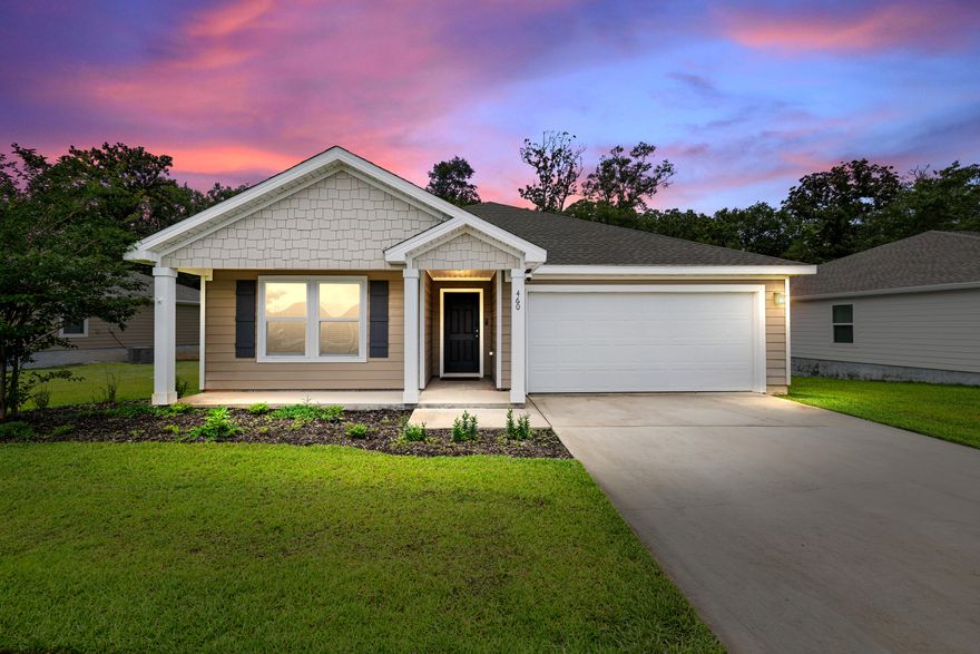 Florida is calling with community bay access, a large community pool, and nature trails right at your back door. Located in the desirable RiverWalk Community in Freeport. This single-story residence offers four bedrooms, two bathrooms, and a two-car garage, combining modern finishes with comfortable everyday living.
Inside, you'll find an open-concept layout connecting the kitchen, dining, and living areas, creating a bright and inviting space perfect for entertaining. The kitchen features granite countertops, stainless steel appliances, ample cabinet space, and an LG refrigerator that conveys with the home.
The spacious primary suite includes a walk-in closet and an en-suite bathroom with a double vanity, oversized shower, and additional storage. Luxury vinyl plank flooring runs throughout the main living areas, while the bedrooms are comfortably carpeted.
Step outside to a covered back patio overlooking peaceful wooded views, offering both privacy and a relaxing outdoor setting. The home also includes numerous upgrades and smart-home features, including an LG washer and dryer, smart light and fan switches, smart doorbell and door lock, exterior security cameras, TV wall mounts, patio TV, LED color-changing eave lighting, hurricane storm panels, and a lawn sprinkler system with a yard pump.
RiverWalk residents enjoy access to a community waterfront dock and convenient proximity to shopping, dining, and the white-sand beaches of 30A.