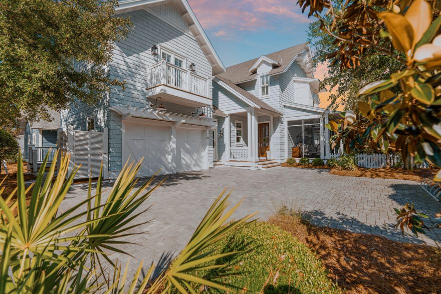 55 Half Hitch Lane is the kind of home that feels different the moment you arrive. Tucked near the back of WaterSound West Beach on a private corner lot with only a handful of homes beyond it, the setting offers a quieter and more peaceful feel that is hard to find along 30A. Built by Regal Stephens in 2015, the home was thoughtfully designed to truly live in and enjoy.
Spanning approximately 3,467 square feet, the property features 5 bedrooms, 5.5 bathrooms, a bunk room, an upstairs secondary living area, and a fully functional carriage house complete with its own entrance, kitchen, and laundry, creating an ideal setup for guests, grandparents, or extended family stays.
Inside, the home blends timeless coastal design with warm and comfortable living spaces. White oak floors, vaulted wood beam ceilings, marble countertops, and Wolf and Sub Zero appliances all come together in a way that feels elevated yet relaxed. The kitchen, dining, and living spaces flow naturally together and open seamlessly onto screened porches and outdoor living areas complete with a gas fireplace and outdoor kitchen.
The homesite itself is one of the standout features of the property. The garage was intentionally positioned on the opposite side of the home, creating a more open feel with additional yard space, privacy, and an impressive amount of parking rarely found in the neighborhood. There is also room to add a private pool if desired. Located less than a few minute stroll from the private beach boardwalk and community pool, the home offers access to one of the most beautiful stretches of beach along 30A while still maintaining a calm and tucked away feel within the community.

Whether used as a full time residence, second home, or investment property, 55 Half Hitch Lane offers a rare combination of warmth, privacy, thoughtful design, and livability that is becoming harder and harder to find along 30A.