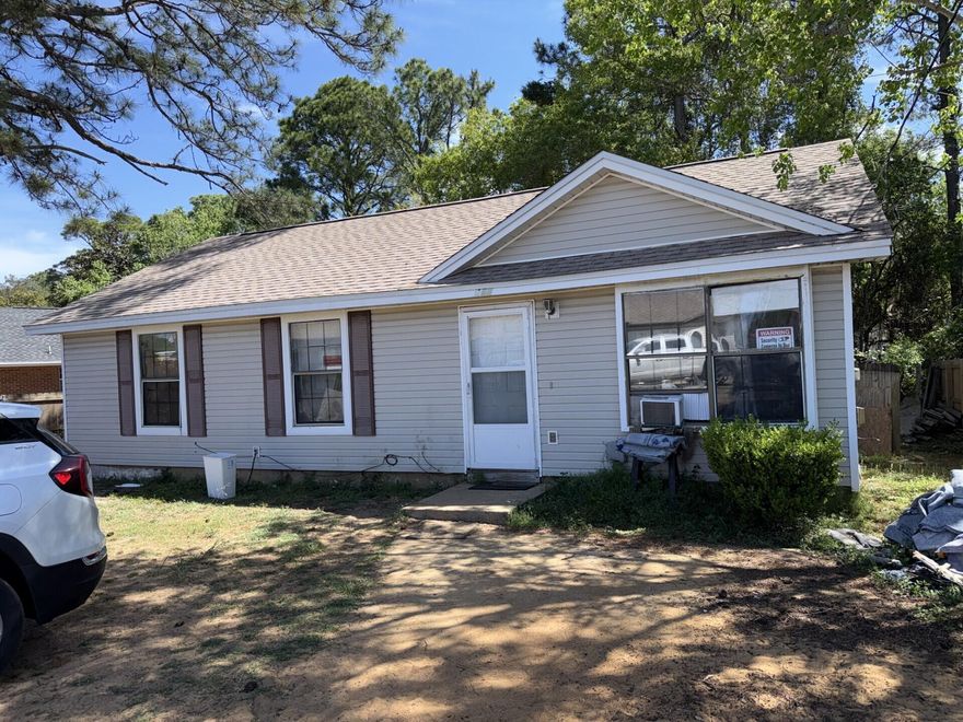 3 bedrooms 2 bath home in Mary Esther within  5 miles from Hurlburt Field. Buyer to verify all pertinent information. Property is being sold AS IS.